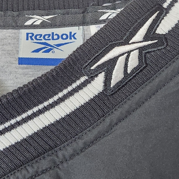 REEBOK Black & White Embroidered Logo Lined Pop Over size XXXL - Picture 6 of 10